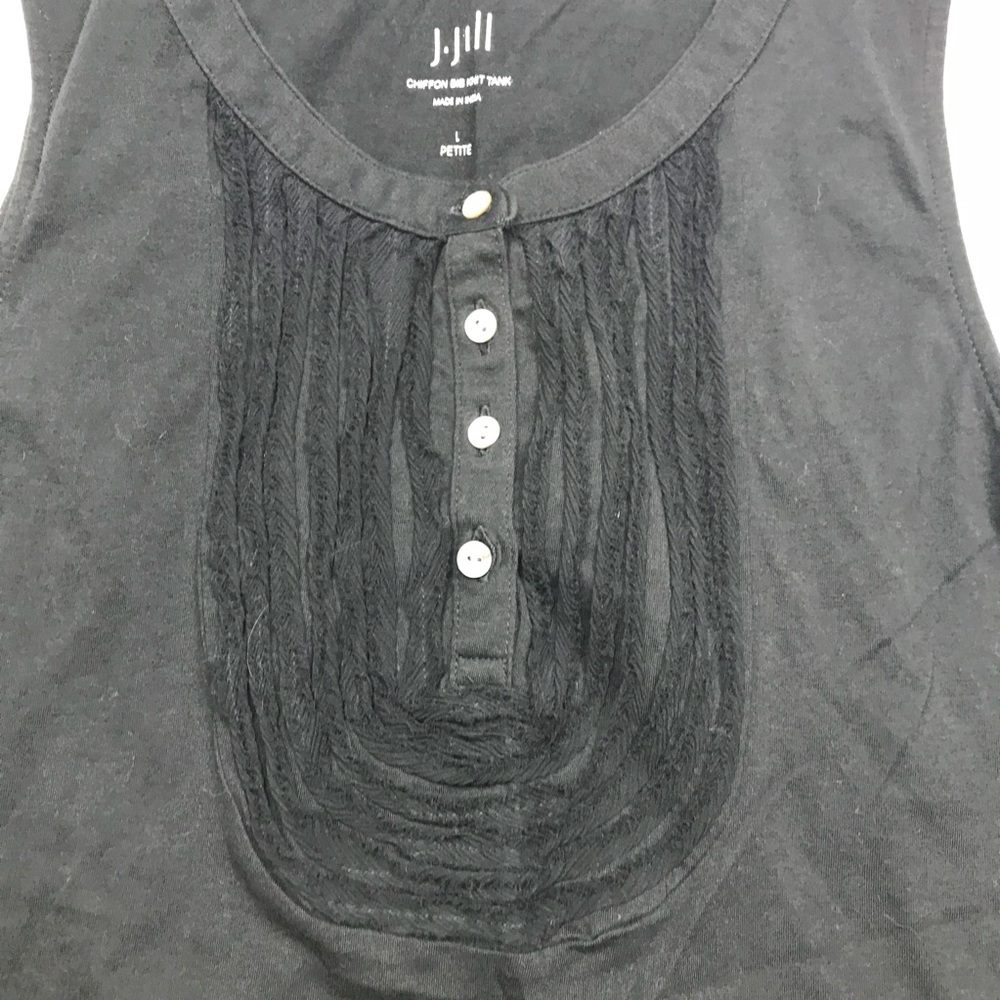 J Jill Henley bib sleeveless top size large - Picture 2 of 5